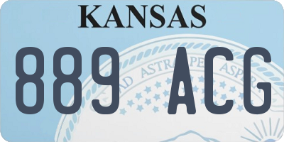KS license plate 889ACG