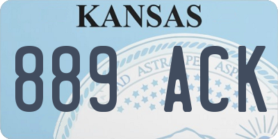 KS license plate 889ACK
