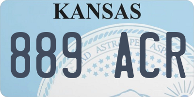 KS license plate 889ACR