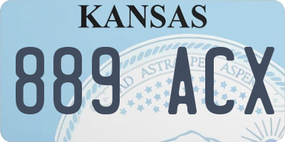 KS license plate 889ACX