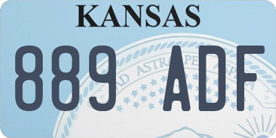 KS license plate 889ADF