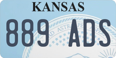 KS license plate 889ADS