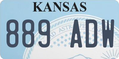 KS license plate 889ADW