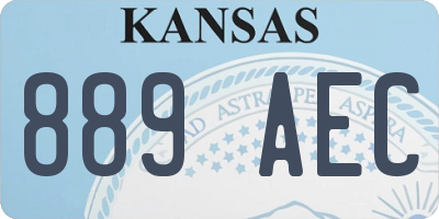 KS license plate 889AEC