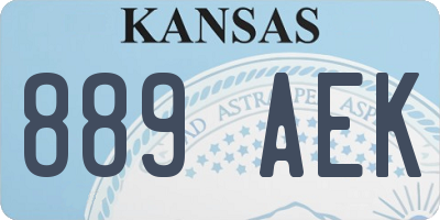 KS license plate 889AEK