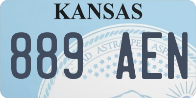KS license plate 889AEN