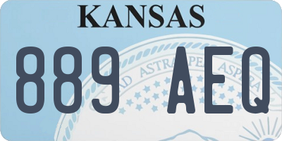 KS license plate 889AEQ