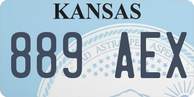 KS license plate 889AEX