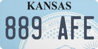 KS license plate 889AFE