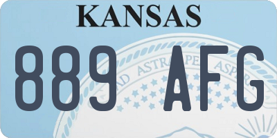 KS license plate 889AFG
