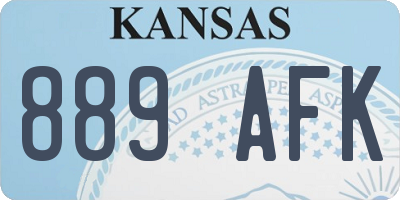 KS license plate 889AFK