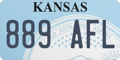 KS license plate 889AFL