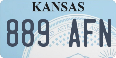 KS license plate 889AFN