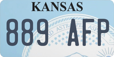 KS license plate 889AFP