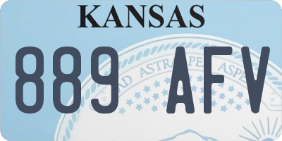 KS license plate 889AFV
