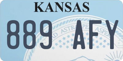 KS license plate 889AFY