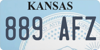 KS license plate 889AFZ