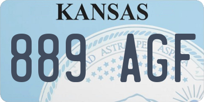 KS license plate 889AGF