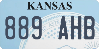 KS license plate 889AHB
