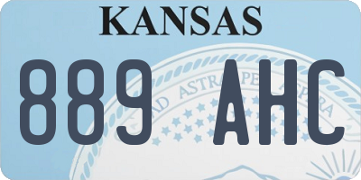 KS license plate 889AHC