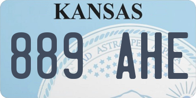 KS license plate 889AHE