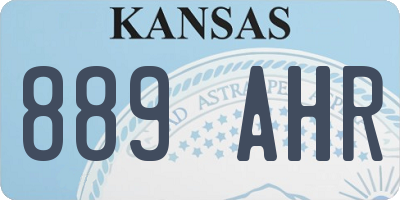 KS license plate 889AHR