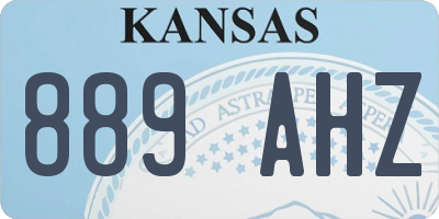 KS license plate 889AHZ
