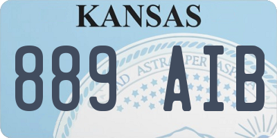 KS license plate 889AIB