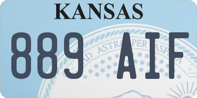 KS license plate 889AIF