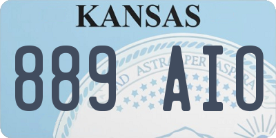 KS license plate 889AIO