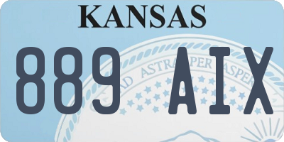 KS license plate 889AIX