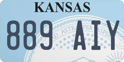 KS license plate 889AIY