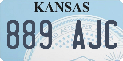 KS license plate 889AJC