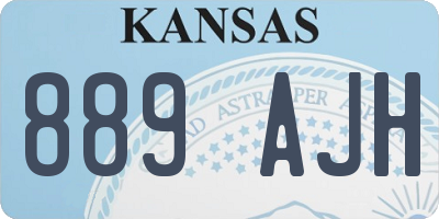 KS license plate 889AJH