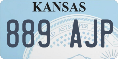 KS license plate 889AJP