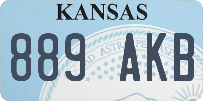 KS license plate 889AKB