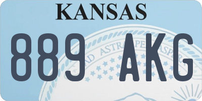 KS license plate 889AKG