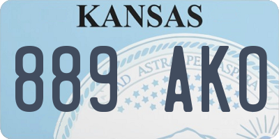 KS license plate 889AKO
