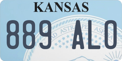 KS license plate 889ALO