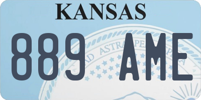 KS license plate 889AME