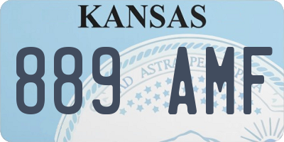 KS license plate 889AMF