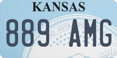 KS license plate 889AMG