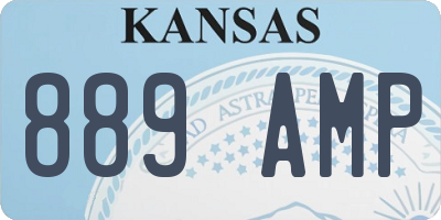 KS license plate 889AMP