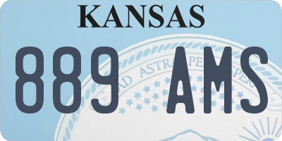 KS license plate 889AMS