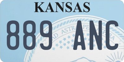 KS license plate 889ANC