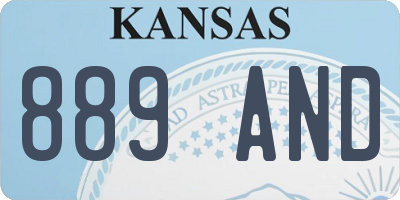 KS license plate 889AND