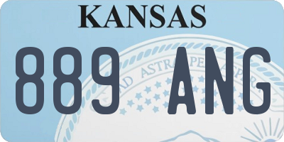KS license plate 889ANG