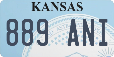 KS license plate 889ANI