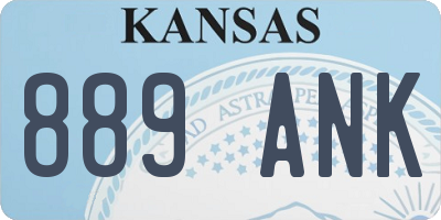 KS license plate 889ANK