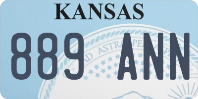 KS license plate 889ANN